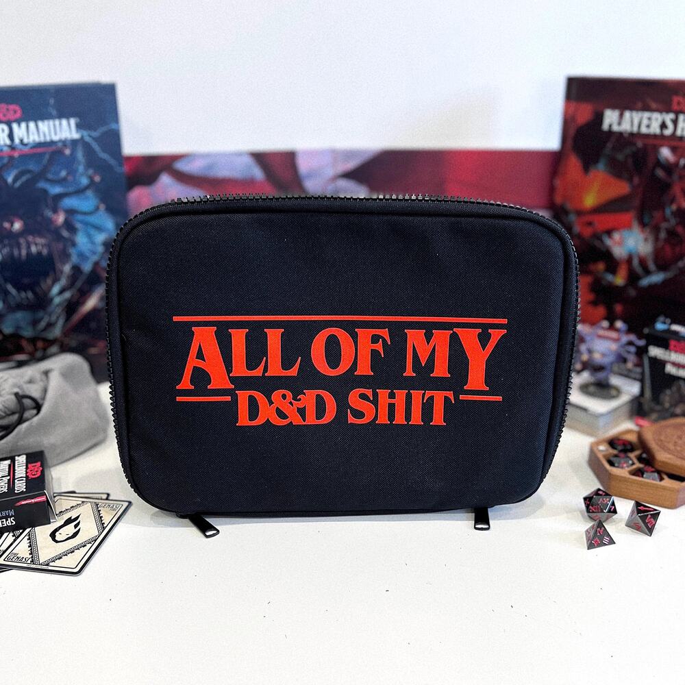 Dungeons And Dragons Zip Up Organiser, Dungeon Master Gift, D And D Dice Bag, D&D Tabletop Game Storage