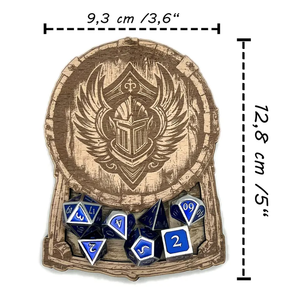 Personalized DND Class Dice Holder Coaster, Wood Laser Engraved with Dice Tray, DM Gifts