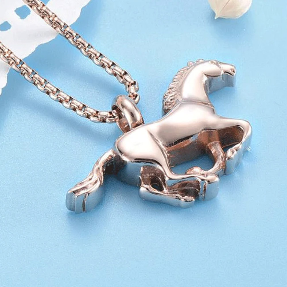 Custom Cremation Keepsake,Horse Running Urn,Ashes Memorial Necklace,Urn Necklace,Pet Loss memorial ,Pet Keepsake Necklace,Pet Urn Necklace-Memorial