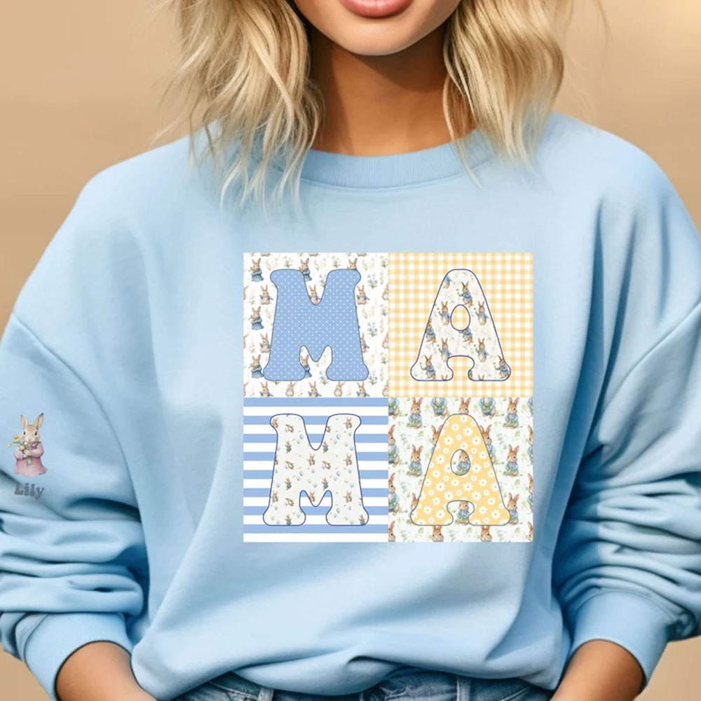 Personalized Kids' Names Peter Rabbit Mama Sweater, Mama Peter Rabbit Jumper