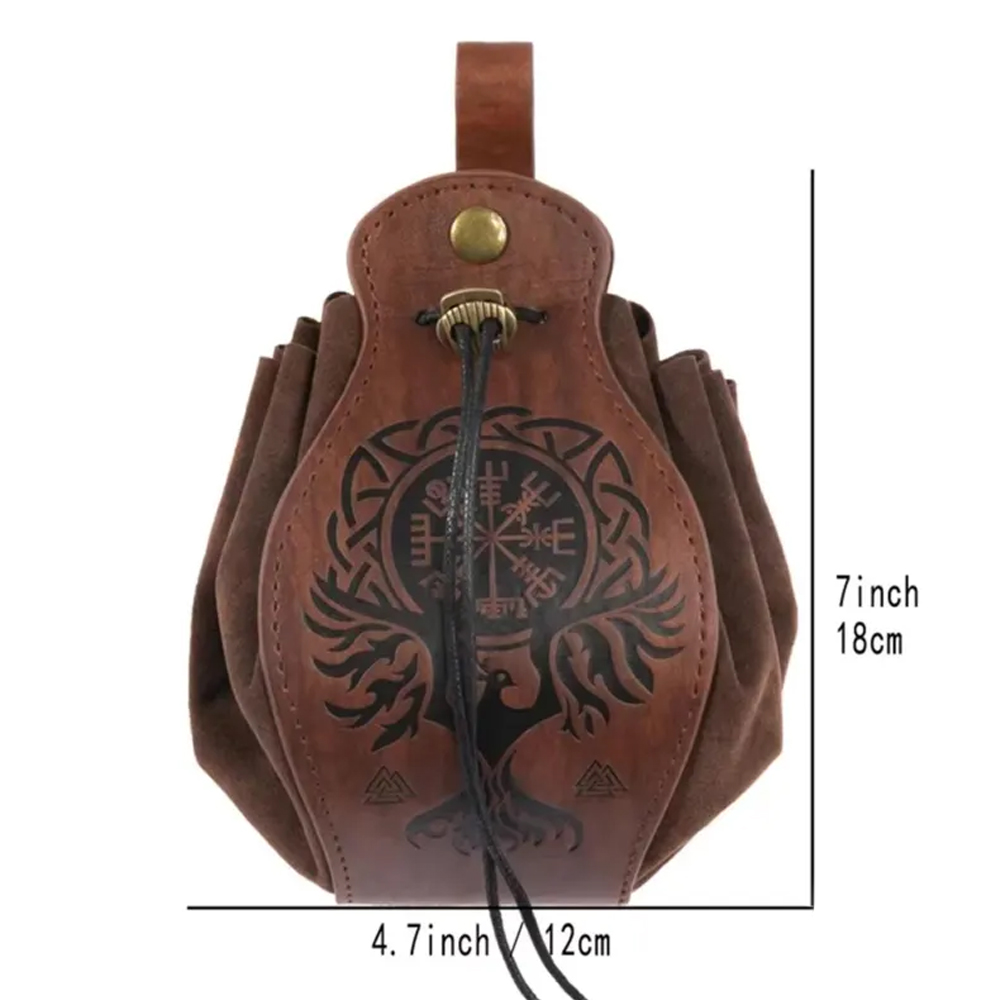 DND Leather Dice Bag, Handmade Belt Pouch for RPG, Dice Storage & Cosplay, Perfect Anniversary Gift or Personalized Gamer Accessory