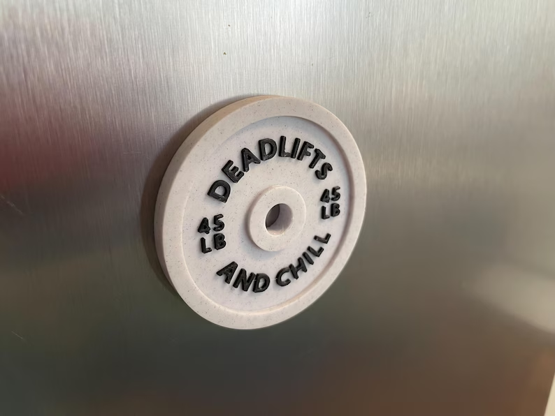 Personalized Barbell Weight Plate Magnets, Perfect Gift Idea for Gym Enthusiasts Cross Fit, Motivational Gym Accessories