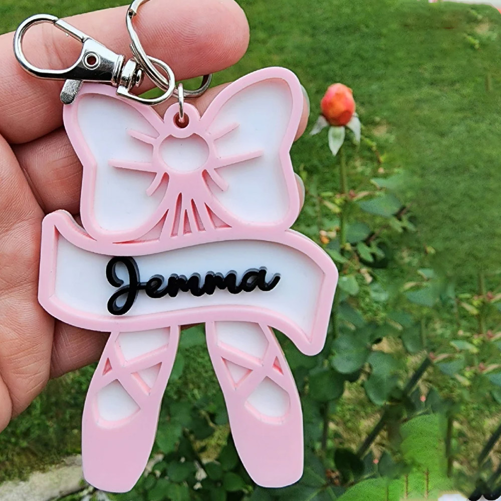 Personalized Ballet Bag Tag, Keychain, Dance Bag Tag, Custom Dancer, Tap, Jazz, Team Keychains, Team Bag Clips, Dance Recital