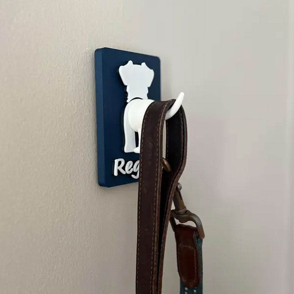 Personalized Dog Leash Holder, Leash Hook, Dog Butt Leash Holder For Wall, Gift for Dogs, Dog Hanging Sign