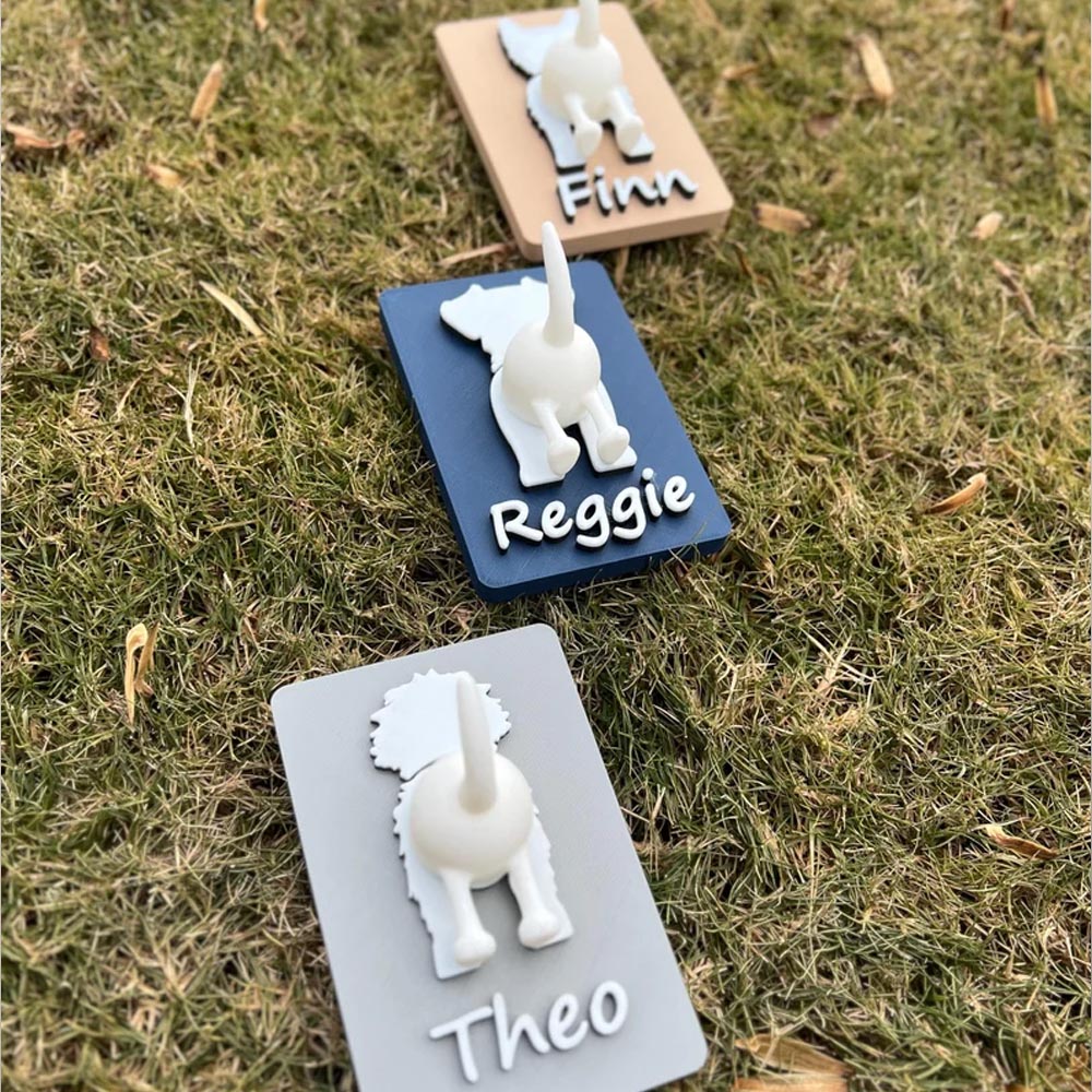 Personalized Dog Leash Holder, Leash Hook, Dog Butt Leash Holder For Wall, Gift for Dogs, Dog Hanging Sign