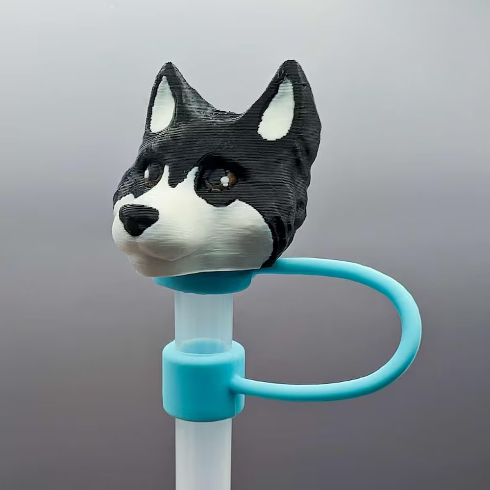 Personalized Large Dog Straw Topper, 3D Printed Dog Straw Toppers, Birthday Gift For Dog Lovers, Cute Tumbler Accessory Gift Idea For Friend