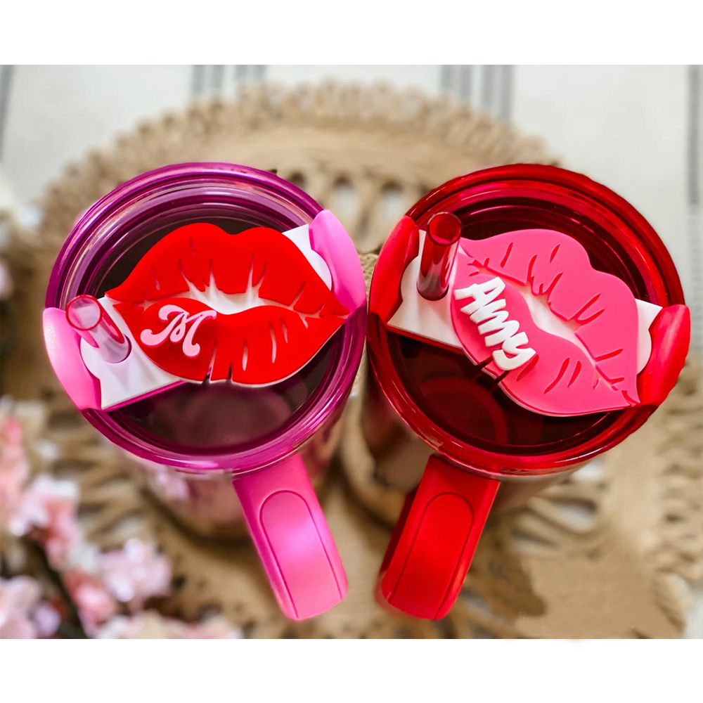 Personalized Lips Tumbler Name Tag, Cup Accessories