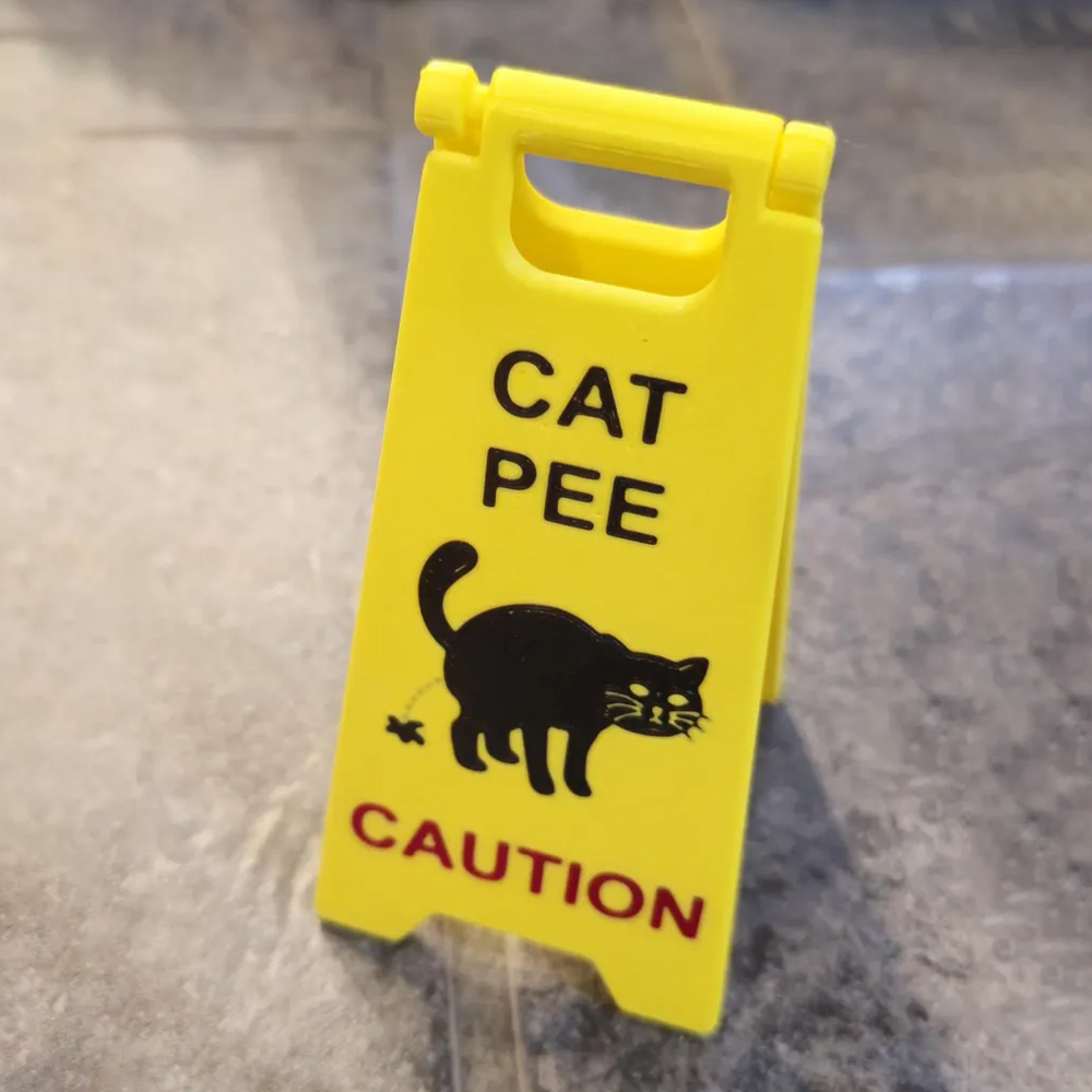 Funny Cat Vomit Caution Sign/Pee Sign, Dog Poop Signs, Wet Floor Signs, Slippery When Wet Sign, 2-Pack Pet Signs, Gifts for Pet Lovers Cat Dog Mom