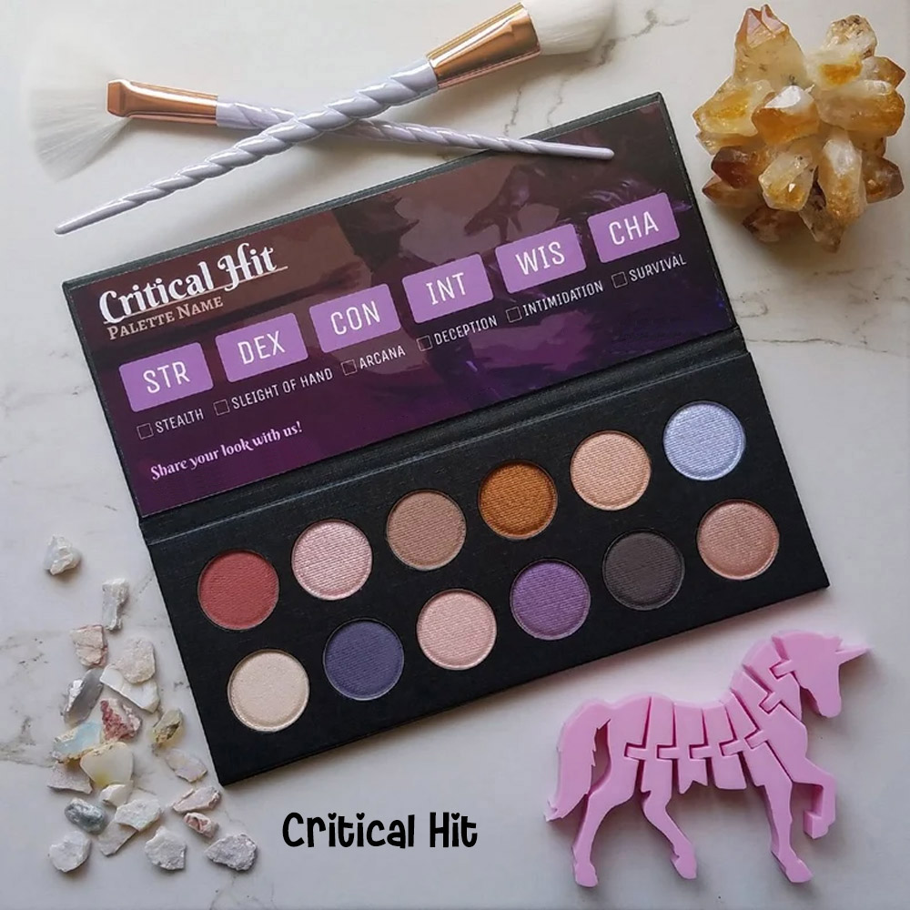 Monster Manual, Looking for Group, Critical Hit Eyeshadow Palette, DND Makeup, Handmade, Gifts for Dungeon Master, Gifts for Women