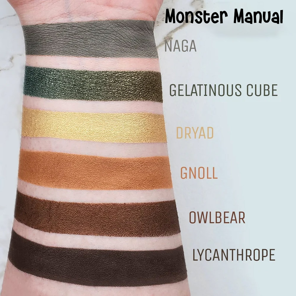 Monster Manual, Looking for Group, Critical Hit Eyeshadow Palette, DND Makeup, Handmade, Gifts for Dungeon Master, Gifts for Women
