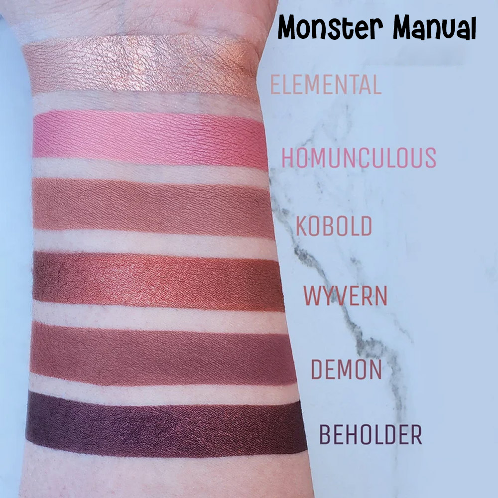 Monster Manual, Looking for Group, Critical Hit Eyeshadow Palette, DND Makeup, Handmade, Gifts for Dungeon Master, Gifts for Women