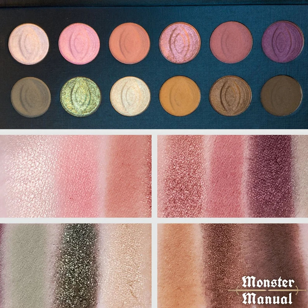 Monster Manual, Looking for Group, Critical Hit Eyeshadow Palette, DND Makeup, Handmade, Gifts for Dungeon Master, Gifts for Women