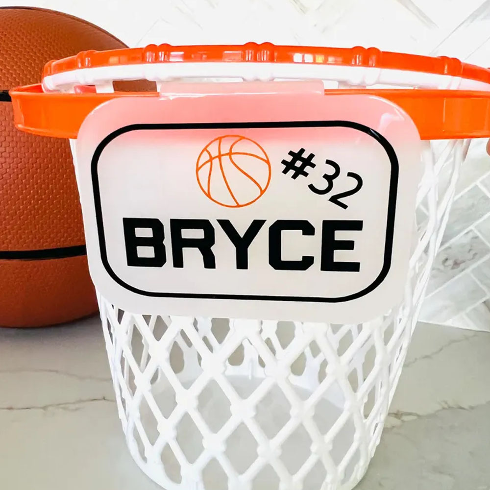 Personalized Basketball Bucket, Kids Basketball Easter Basket, Basketball Senior Night Gift, Basketball Gift Basket, Basketball Team Gift