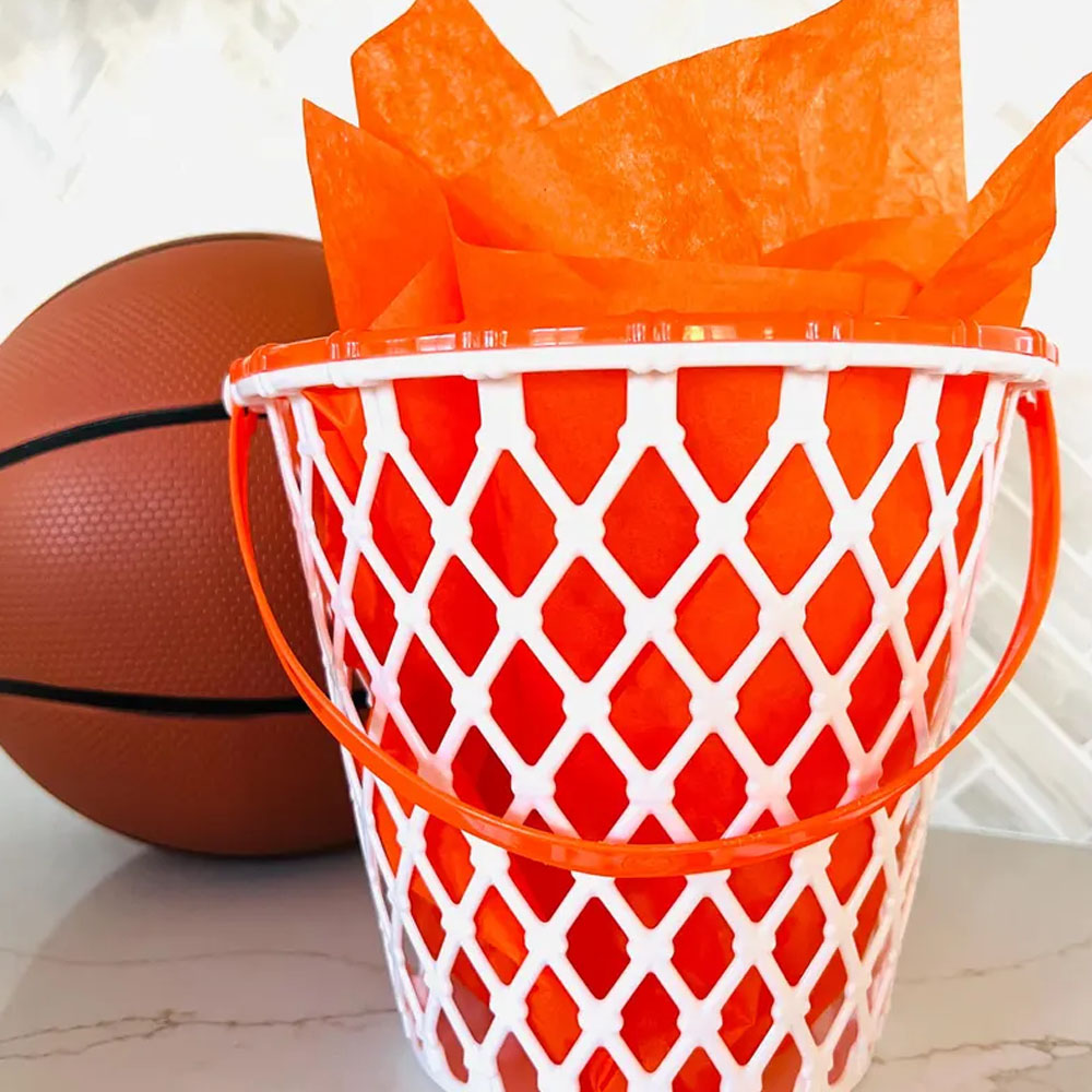 Personalized Basketball Bucket, Kids Basketball Easter Basket, Basketball Senior Night Gift, Basketball Gift Basket, Basketball Team Gift