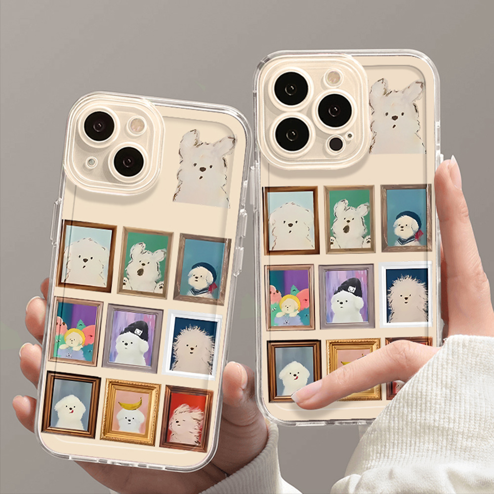 Playful Quirky Messy Fur Dog Sketch Phone Case for iPhone, Samsung Galaxy