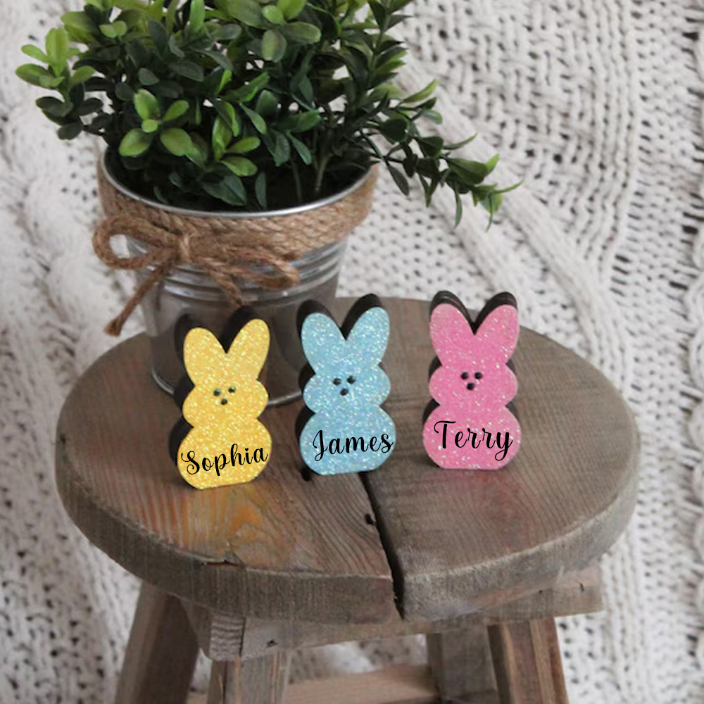 Personalized Easter Sequin Bunny Ornament