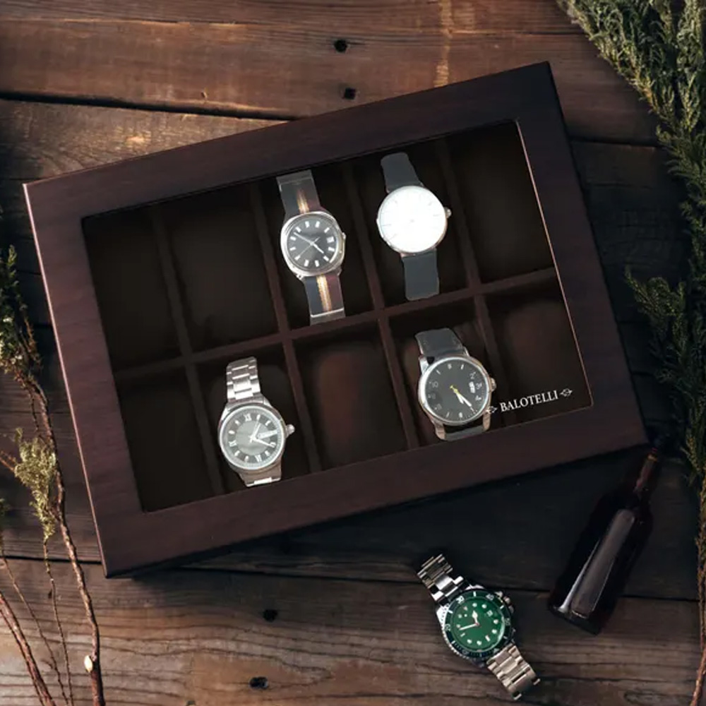 Custom Engraved Watch Box for Men,Wooden Watch Display Case,Watch Holder Organizer Storage Stand,Gift for Dad,Anniversary/Valentines Gift for Men