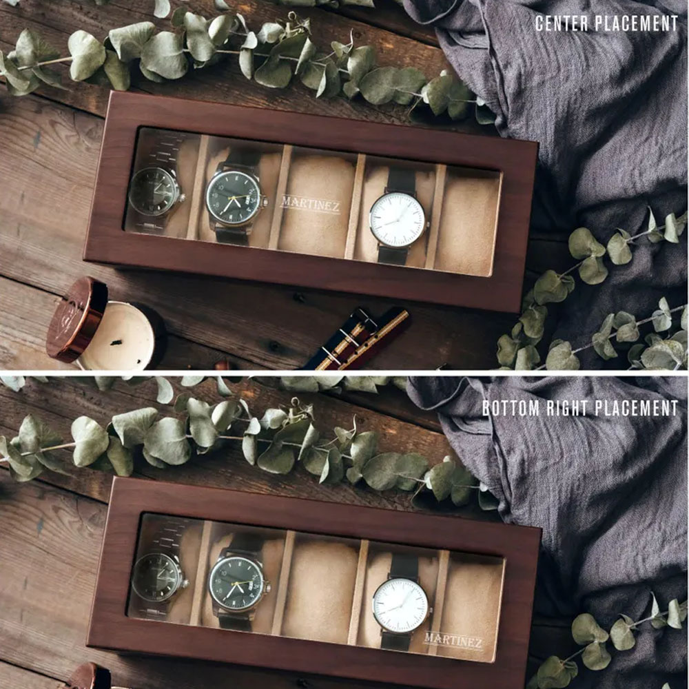 Custom Engraved Watch Box for Men,Wooden Watch Display Case,Watch Holder Organizer Storage Stand,Gift for Dad,Anniversary/Valentines Gift for Men
