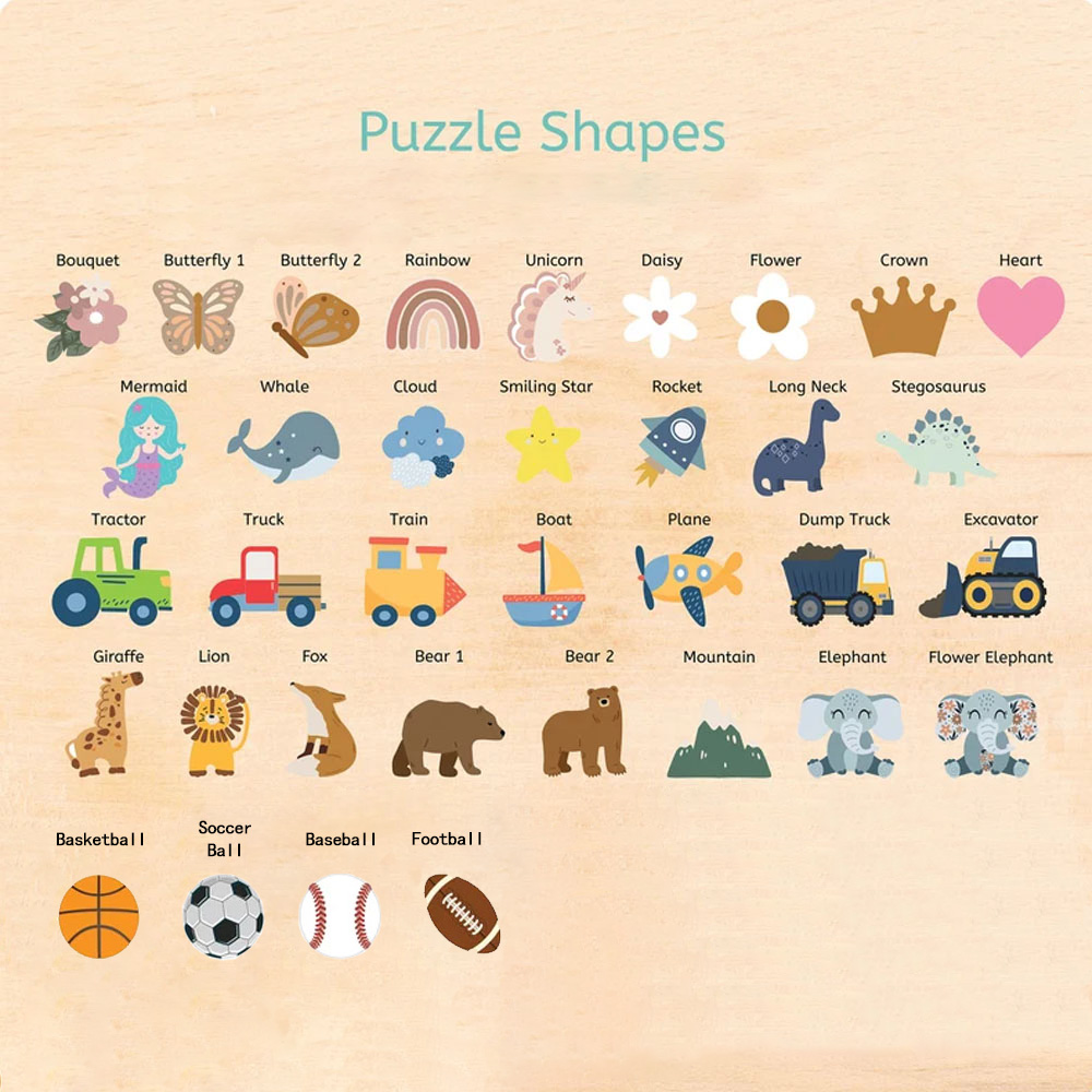 Custom Wooden Name Puzzle for Toddlers 1-3, Alphabet Learning Toys Baby Puzzle, Letter/Number Blocks, Montessori, Baby Shower Gifts for Newborn Boy Girl