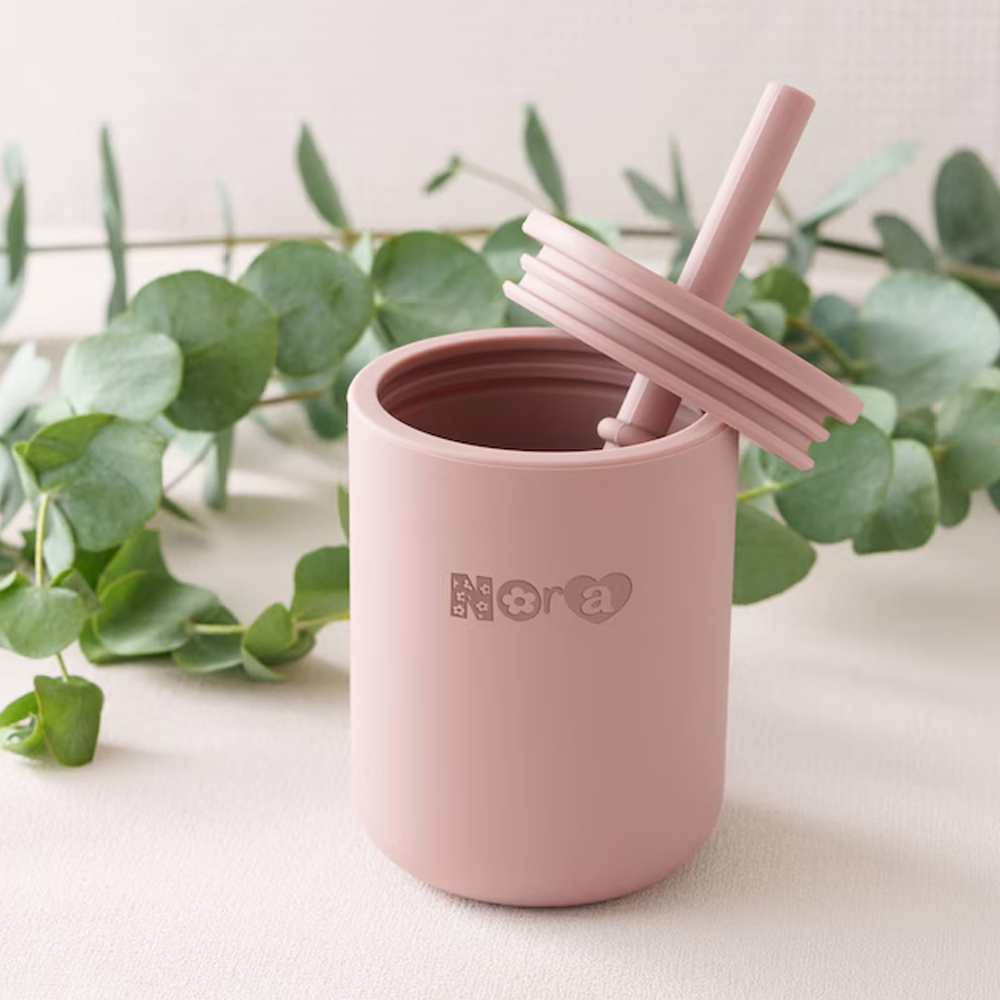 Personalized Silicone Straw Cup for Babies, My First Tumbler, Training Cups for Toddlers 1-3, Baby Replay Water Bottle with Name, Birthday Gifts for Baby