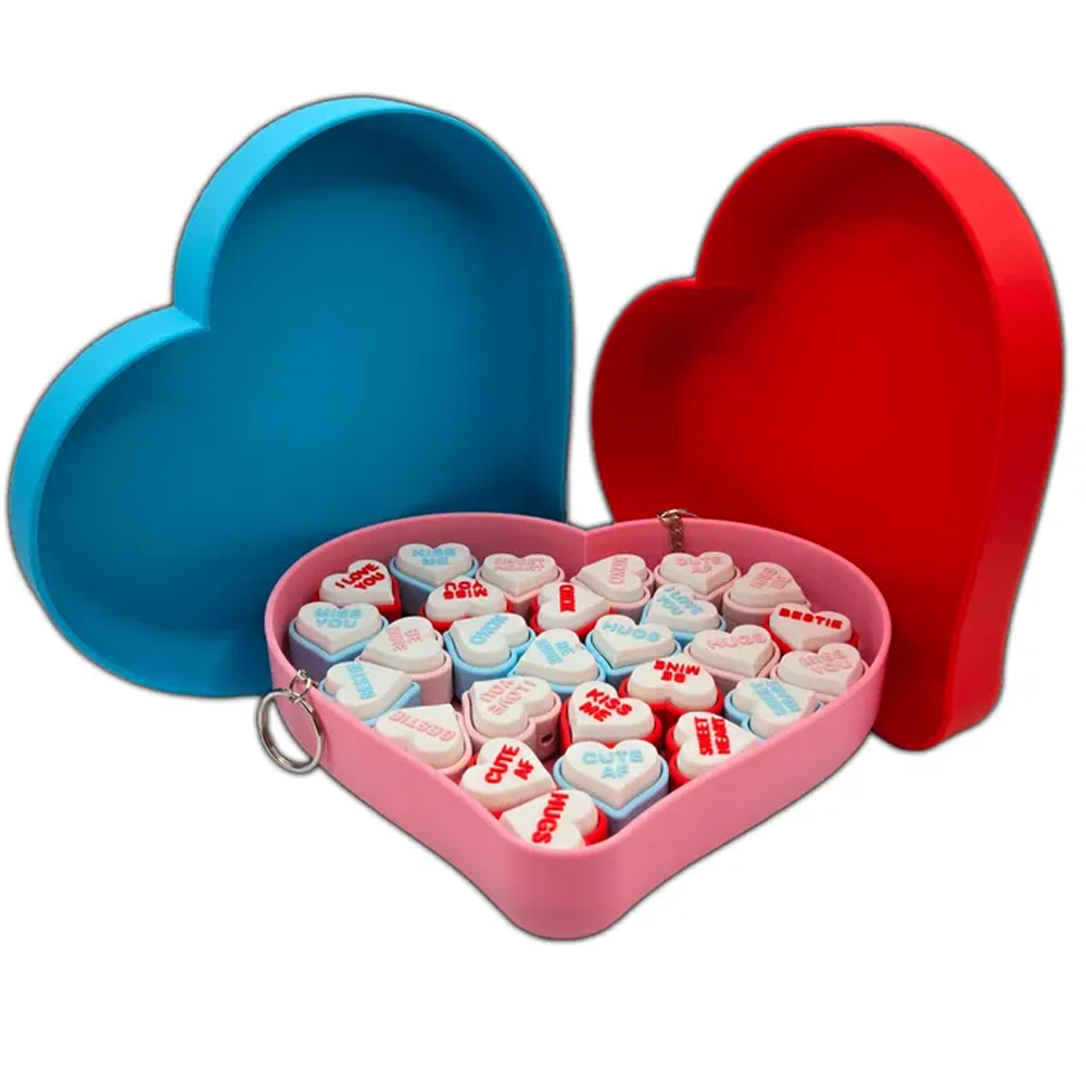 Personalized Fidget Toys Anxiety, Conversation Hearts Small Keyboard Fidget Toys, Clicker Fidget, Stress Relief Toys Adults, Valentines Gift for Women Men