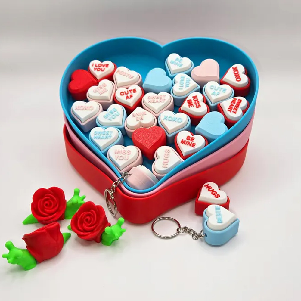 Personalized Fidget Toys Anxiety, Conversation Hearts Small Keyboard Fidget Toys, Clicker Fidget, Stress Relief Toys Adults, Valentines Gift for Women Men