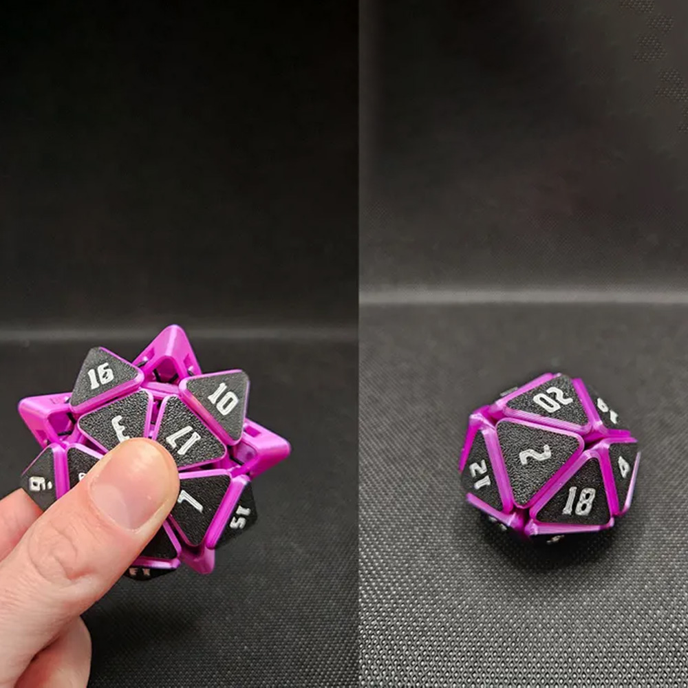 Squishable D20, Fidget Dice, Normal, Large, Extra Large, Squishy Dice, Dice for D&D, Fidget Toy, Desk Toy, 3D Printing, 3D Gift
