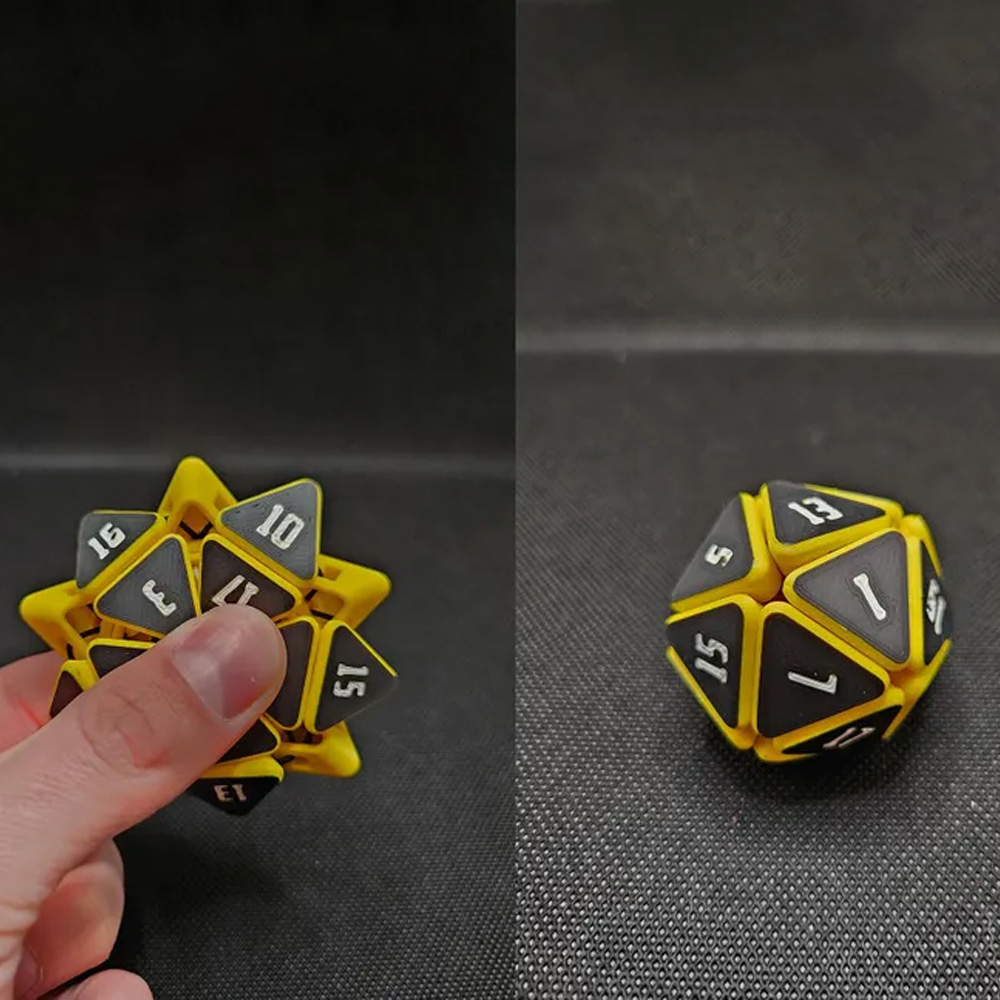 Squishable D20, Fidget Dice, Normal, Large, Extra Large, Squishy Dice, Dice for D&D, Fidget Toy, Desk Toy, 3D Printing, 3D Gift