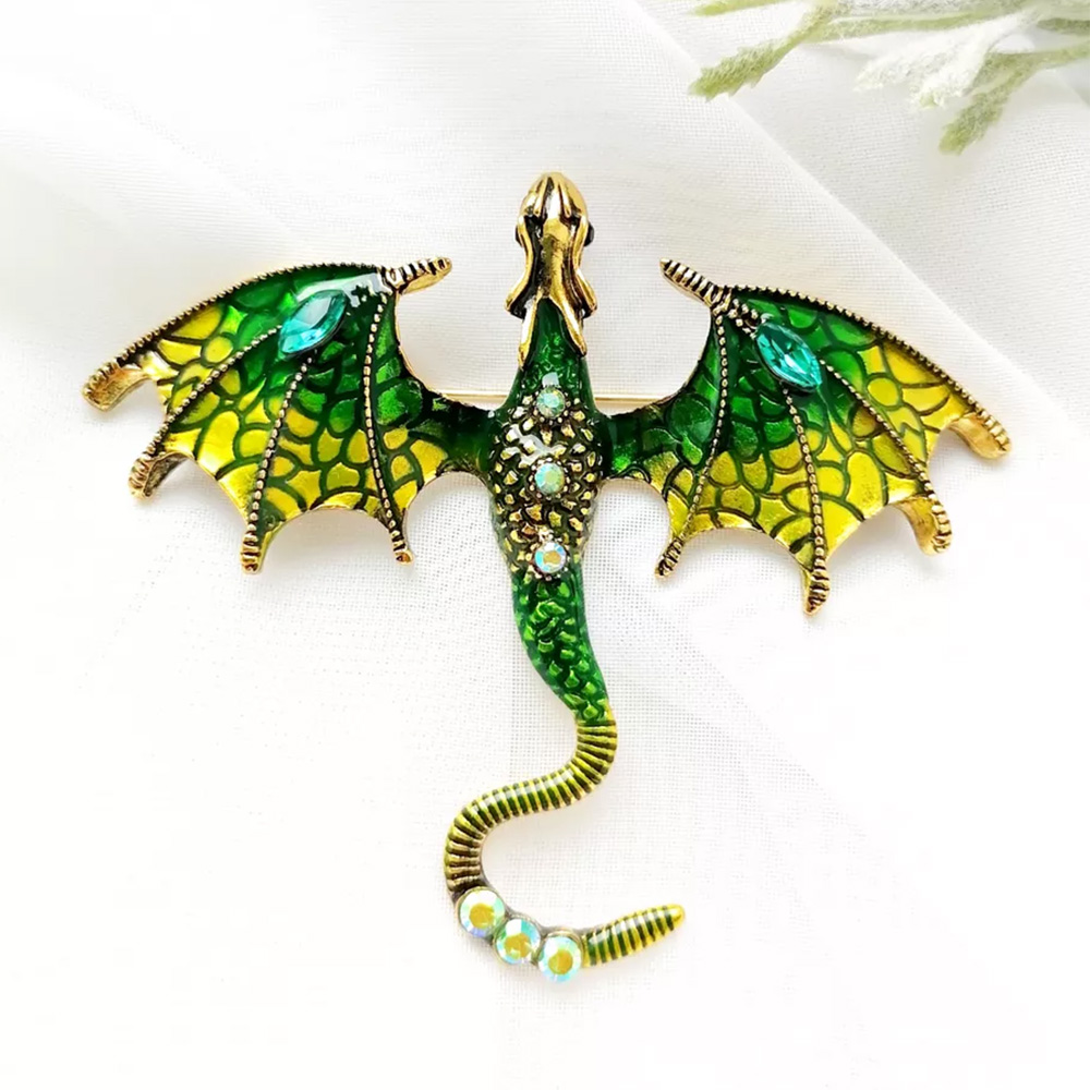 Dragon Magnet, Repurposed Jewelry, Dragon Decor, Kitchen Magnet, Office Magnet, Birthday Gift, Friend Gift
