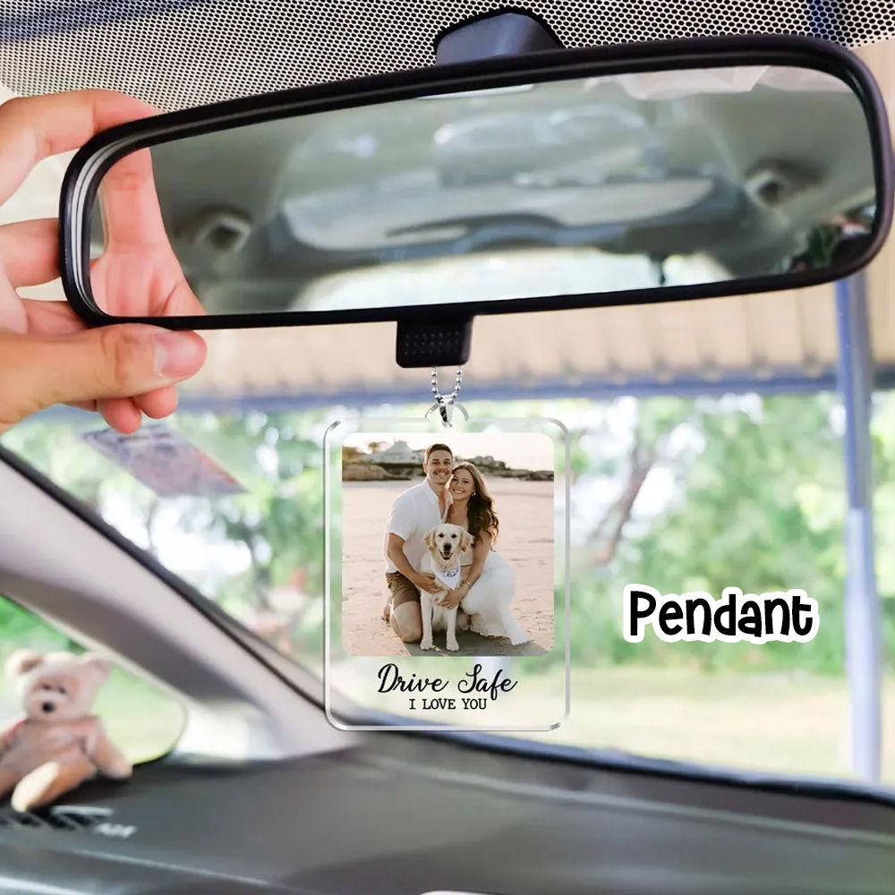 Personalized Car Visor Clip with Photo and Name, Car Accessories, Safe Visor Clip,Frame Holder, Car Decor, Birthday/Valentines Gift for Couples Her Him