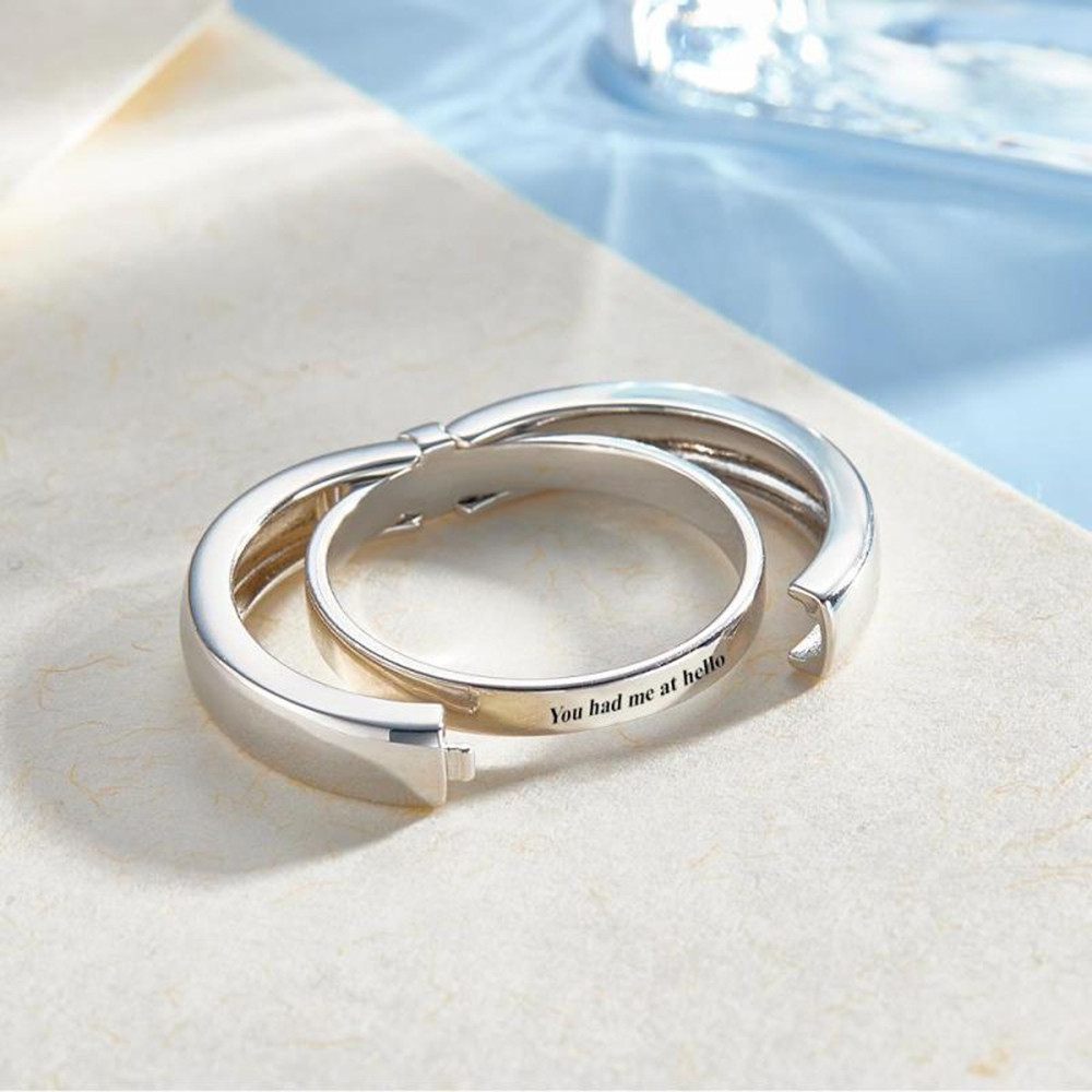Personalisierter Ring mit versteckter Botschaft, minimalistischer Schmuck zum Öffnen, personalisiertes Geschenk mit Gravur zum Jahrestag, Valentinstag oder für den Alltag