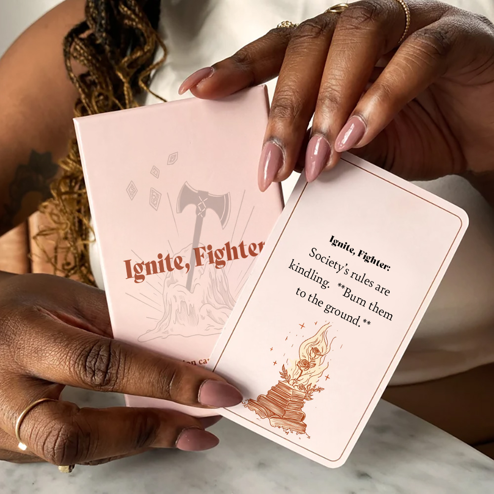 Ignite Fighter Affirmationskarte, Stärkung der Selbstmotivation, Kraft- und Resilienzzitate, inspirierendes Geschenk für persönliches Wachstum