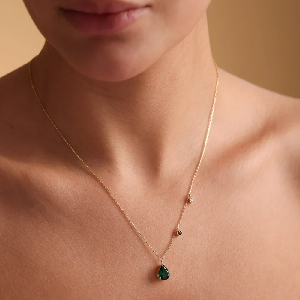 Drop Birthstone Necklace