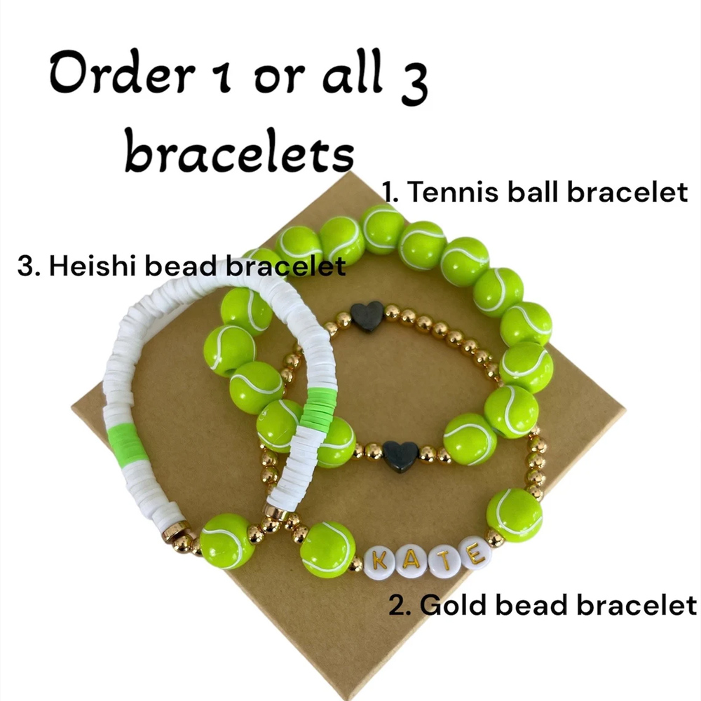 Personalized Tennis Ball Bracelet 