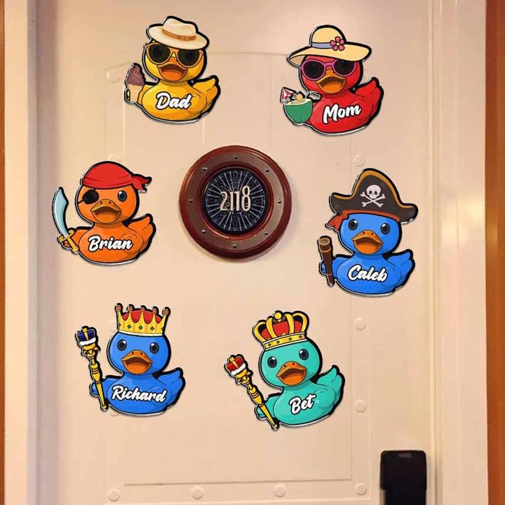 Personalized Name Duck Cruise Door Magnets