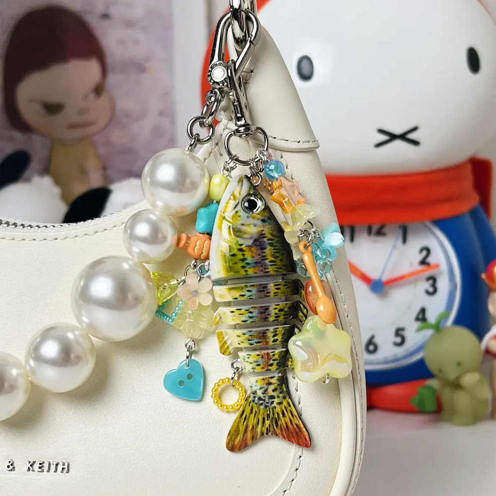 Fish Lure Fidget Keychain 