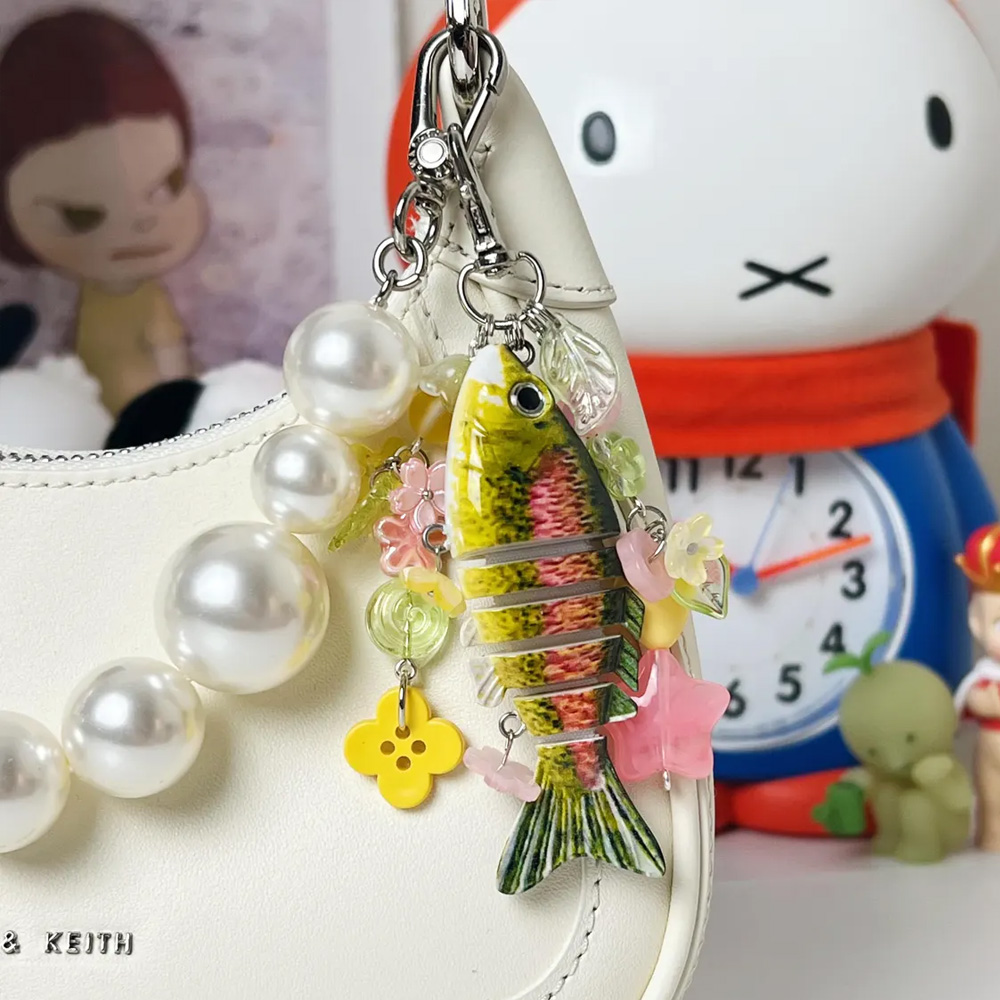 Creative Fishing Bait Bag Charm