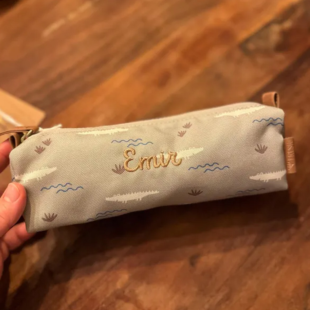 Personalized Embroidered Animal Design Pencil Case 