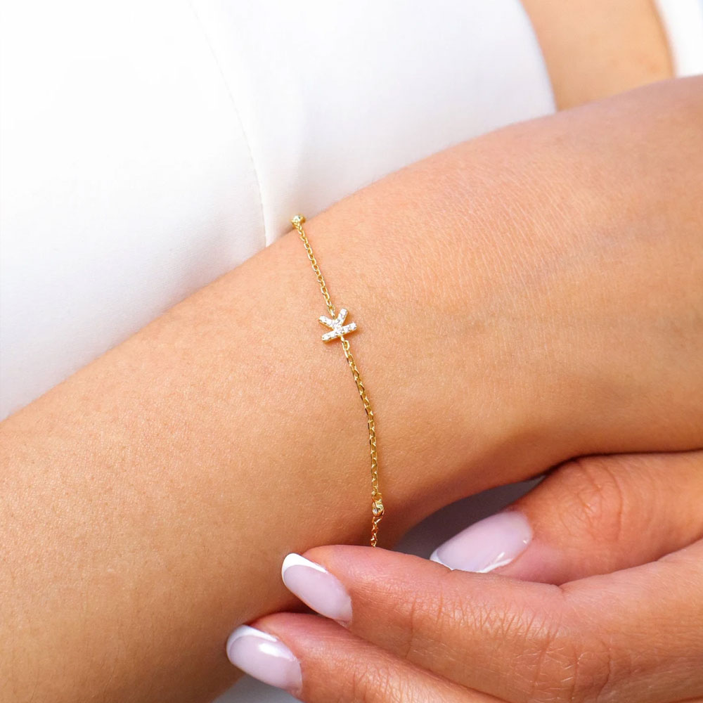 Silver Letter Bracelet