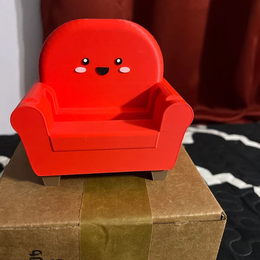 3D Printed Mini Sofa Phone Stand, Colorful Chair-Shaped Phone Holder, Cute Phone Accessories, Home Desk Decor, Birthday Gift for Family/Friends/Her