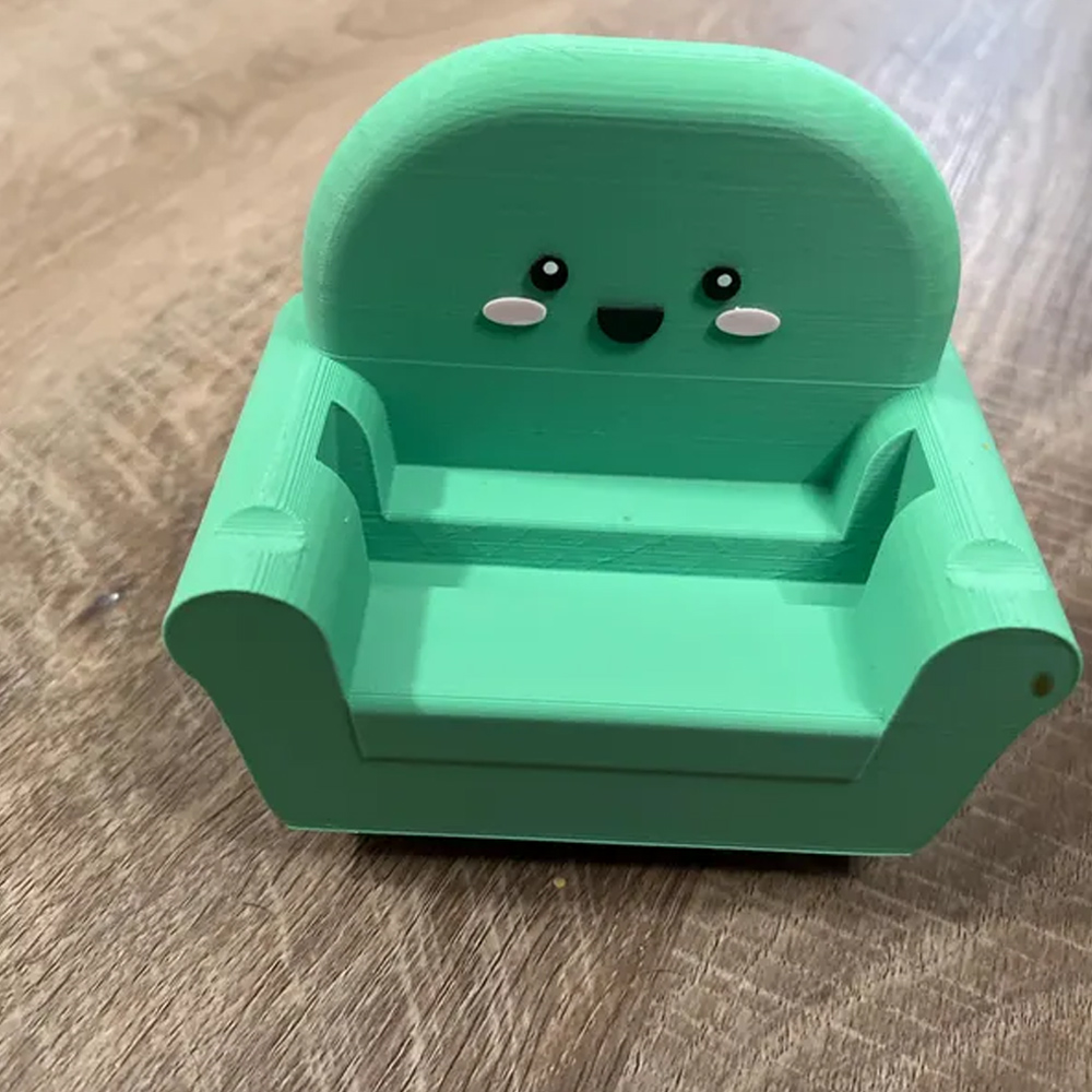 3D Printed Mini Sofa Phone Stand, Colorful Chair-Shaped Phone Holder, Cute Phone Accessories, Home Desk Decor, Birthday Gift for Family/Friends/Her