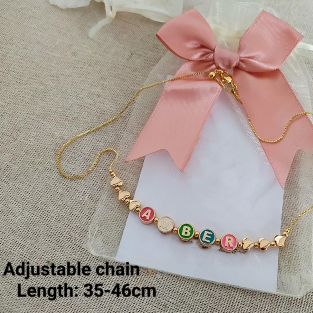 Custom Name Necklaces, Enamel Coloured Personalized Heart Necklace, Best Gift For Her, Custom Name Necklace For Women