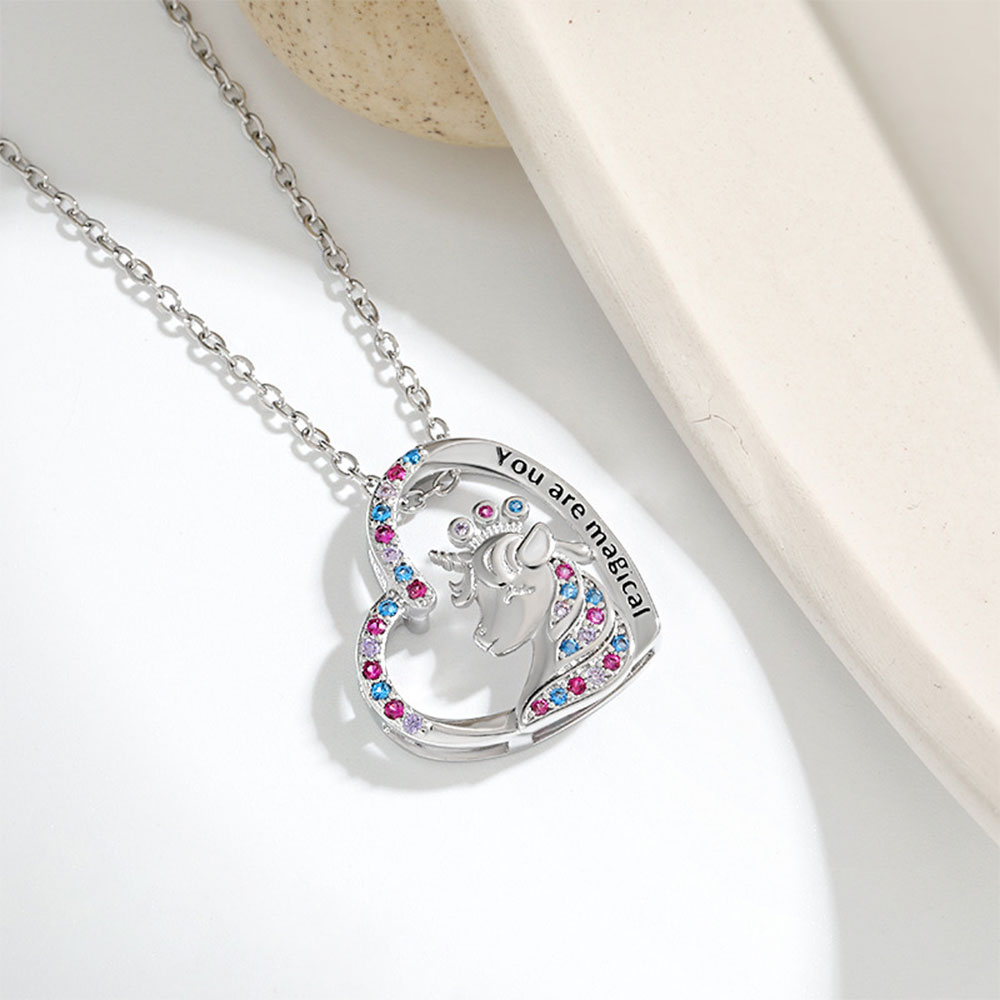 Personalized Unicorn Children's Necklace as a Gift for Daughter, Niece, Birthday Gift
