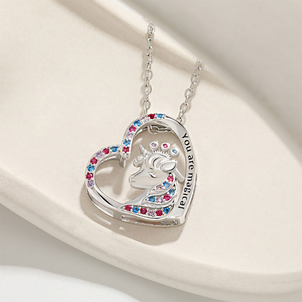 Personalized Unicorn Children's Necklace as a Gift for Daughter, Niece, Birthday Gift