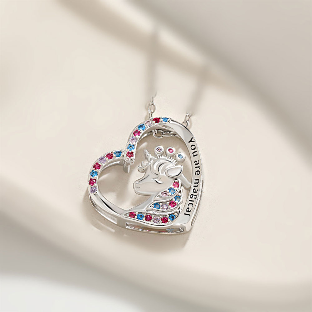 Personalized Unicorn Children's Necklace as a Gift for Daughter, Niece, Birthday Gift