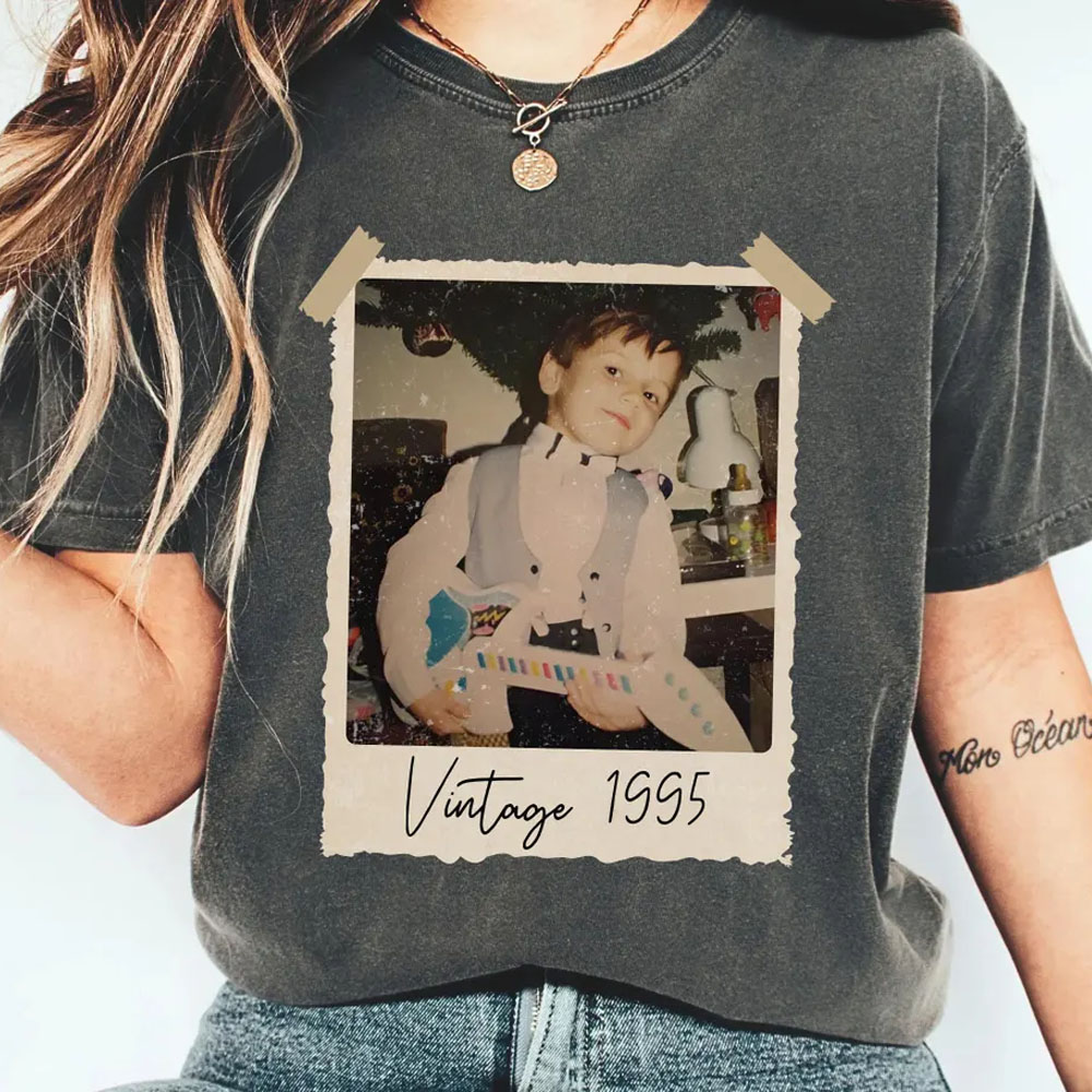 Custom Vintage Photo And Year Shirt