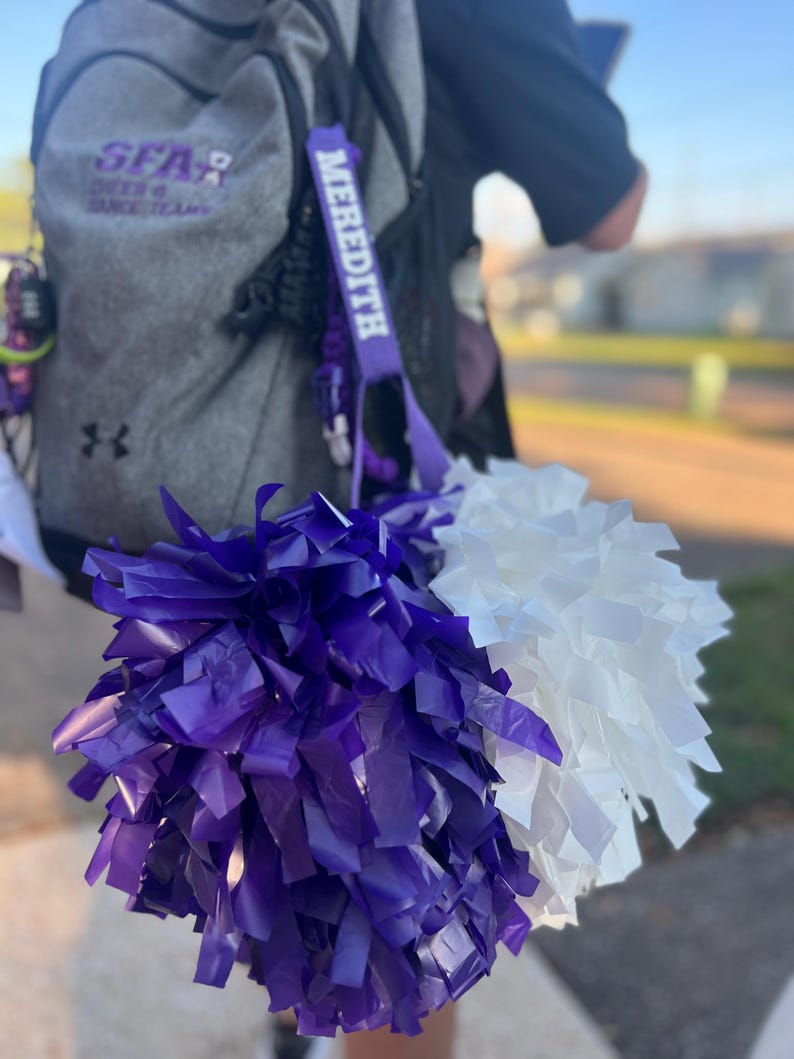 Cheerleader Dancer Twirler Drill Team Pom Pom Holder Carrier Strap