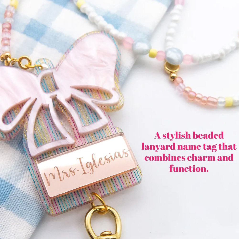 Personalized Bow Name Tag 