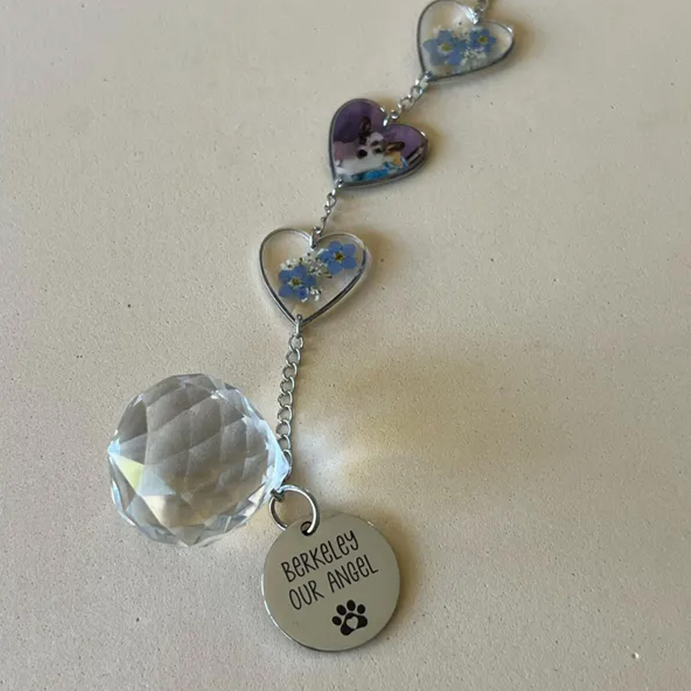 orget Me Not Pressed Flowers Charm 
