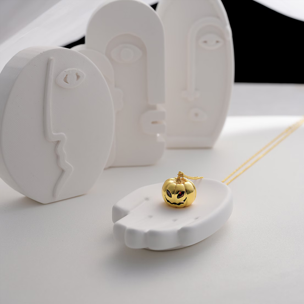 3D Spooky Pumpkin Necklace